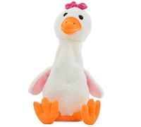 Winfried Koegler Kögler 75997 - Daisy, l'oie bavarde avec Ruban, 26 cm env., Peluche avec Fonction de Reproduction, répète Tout et Bouge