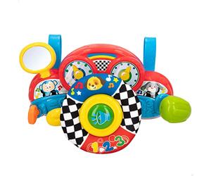 Winfun 46879 - Volant bébé avec lumière et son, jouets et accessoires pour bébé interactifs, cadeaux pour poussette ou berceau