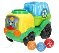 winfun Camion de Recyclage avec Traction, mélodies et Sons, Phrases en Espagnol, 3 Boules colorées, Bouton on/Off, contrôle du Volume, Apprentissage à Recycler, Jouets pour bébé 6-12 Mois (39368)
