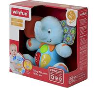 WinFun- Éléphant en bois, chante et apprend avec moi, bleu (689) WINFUN
