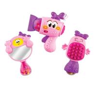 winfun Fashion Tot 003033 Coffret Cadeau beauté avec Brosse à Cheveux Interactive, Miroir et sèche-Cheveux avec lumières et Effets sonores - Convient pour garçons et Filles à partir de 6 Mois -