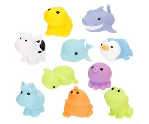 winfun Ocean 39376 Lot de 10 Jouets d'eau pour bébé, Animaux de la Ferme et de l'océan, Jeu de Salle de Bain, Piscine ou Baignoire, Jeux pour bébés, Seau Transparent de Rangement, +6 Mois