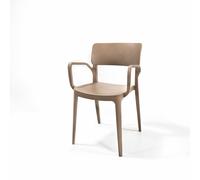 Chaise Wing en Plastique Empilable avec Accoudoirs