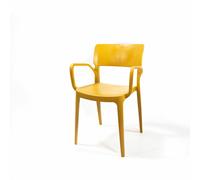 Chaise Wing en Plastique Empilable avec Accoudoirs