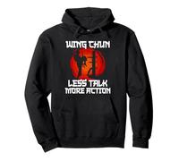 Wing Chun Arts Martiaux Mixtes Less Talk More Action Sweat à Capuche