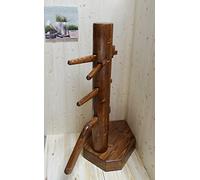 Wing Chun Wooden Dummy Closed Base Corner (01 Walnut)