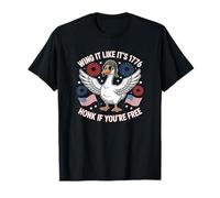 Wing It Like It's 1776 Goose Honk If You're Free USA 250 T-Shirt