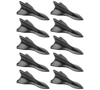 Wing Roof Spoiler - 10pcs Shark Fin Diffuser Roof Modification Kit | Sharks Fins Spoiler, Wing Shark Fin Accessory for Trucks | Windshields, Roofs Tapes, Cars, Universal Fit Gloss Black ABS, C
