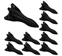 Wing Roof Spoiler - 10pcs Shark Fin Diffuser Roof Modification Kit | Sharks Fins Spoiler, Wing Shark Fin Accessory for Trucks | Windshields, Roofs Tapes, Cars, Universal Fit Gloss Black ABS, C