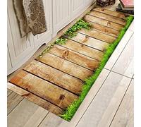 Wingbind Tapis de Sol antidérapant Grand Tapis de Porte Tapis de Sol Tapis de Tapis de Sol à Motifs de prairies Vertes pour Salon Chambre Couloir Cuisine, 2x6ft