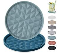 Wingcases Dessous de Verre en Silicone pour Boissons [2 Packs], sous-Verres, Tapis de Protection pour Table - Décoration de Table de Café, Cadeau pour Toutes Les Occasions