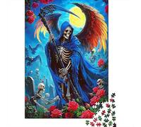 Winged Reaper Casse-tête Rose Moonlight 1000 Pièces en Papier Recy adeau pour Femmes Et Hommes, Jeu De Famille Stimulant Et Difficile, Activité Et Cadeau Amusants 52x38cm/1000pcs