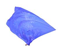 Winged Sirenny Drapeau-poi Tournant en Soie Peint à la Main avec Émerillon, Flag-poi Léger pour Adoration Louange Danse, Festivals, Flow Arts et Spectacles. 129cm (bleu)