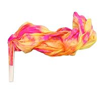 Winged Sirenny Paire d'Eventail Voile Poi 110cm, Éventail Voile d'Enfants avec Cordes. Accessoire De Danse en Vraie Soie (Sakura)