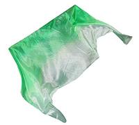 Winged Sirenny Voile Danse Orientale en Soie Naturelle, Écharpe Ballet Danse du Ventre Peinte à la Main, Dégradé de Couleur, Ourlets Roulés à la Main, Douce et Fluide 270cm, dégradé vert