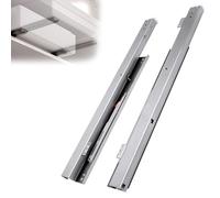 WingFly Glissières de Tiroir Extension Complète, Montage sur Panneau Glissiere pour tiroir Système de rails Soft-Close glissiere pour tiroir charge lourdes, 1 Paire (45cm)