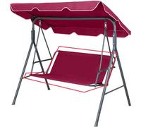 WingFly Housse de Siège de Jardin pour Balançoire de Jardin, Housse de Chaise de Jardin Couvre-siège Swing, 2 et 3 Places (Rouge, 115 * 48 * 48cm)