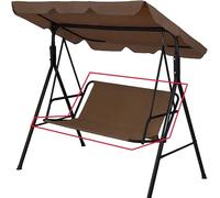 WingFly Housse de Siège de Jardin pour Balançoire de Jardin, Housse de Chaise de Jardin Couvre-siège Swing, 2 et 3 Places (Marron, 158 * 52 * 52cm)