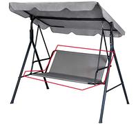 WingFly Housse de Siège de Jardin pour Balançoire de Jardin, Housse de Chaise de Jardin Couvre-siège Swing, 2 et 3 Places (Gris, 158 * 52 * 52cm)