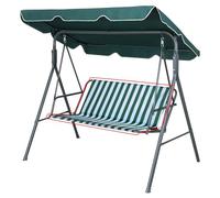 WingFly Housse de Siège de Jardin pour Balançoire de Jardin, Housse de Chaise de Jardin Couvre-siège Swing, 2 et 3 Places Vert Bande 138 x 50 x 50 cm
