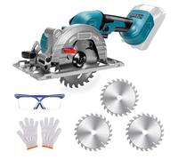 WingFly Mini Scie Circulaire Sans Balais Pour Makita 18V Batterie - Avec 3 Lames de Scie - Peut Couper en Diagonale 11000 tr/min - Multifonction - Pour Travail du Bois (Sans Batterie)