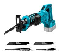 WingFly Scie Sabre Sans Fil pour Makita 21V - Egoîne Électrique Professionnelle avec 4 Lames, 3000 tr/min, Récipro avec Vitesse Variable