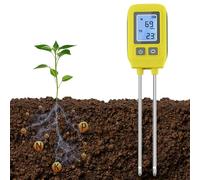 WingFly Testeur de sol 4 en 1 NPK - Instrument de mesure du sol P/N/K - Détecteur d'oligo-éléments - Testeur précis et réutilisable pour l'azote, le phosphore, le potassium et la température du sol