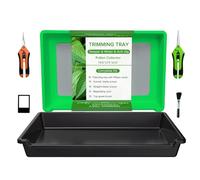 WingFly Trim Bin, plateau de garniture avec tamis à pollen de 38 x 25,4 cm, plateau de coupe avec lame droite, carte loupe et brosse de qualité supérieure, bol de coupe professionnel et tamis sec pour