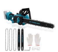 WingFly Tronçonneuse à Batterie 12 Pouces Compatible avec Makita 18 V, Tronçonneuse Électrique sans Fil, Vitesse de Chaîne 10 m/s, Mini Scie à Chaîne, 2 Chaînes (sans batterie)
