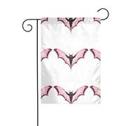 Wingga Drapeau imprimé ailes de chauve-souris roses pour l'extérieur Décoration de fête 30,5 x 45,7 cm