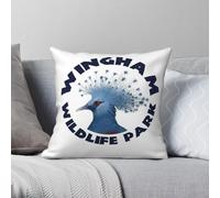 Wingham Wildlife Park Gok O'Clock Taie d'oreiller carrée en polyester et lin velours Décoration créative Housse de coussin de lit