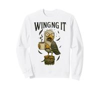 Winging It - Café à Boire rétro avec Mouette anxieuse Sweatshirt