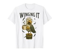 Winging It - Café à Boire rétro avec Mouette anxieuse T-Shirt