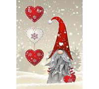Wingkin adultes broderie point de croix kits Père Noël gnome bienveillant DIY débutant canevas point de croix kit 11CT toile pré-imprimé noel décoration de la maison (40x50cm)