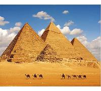 Wingkin adultes broderie point de croix kits pyramides égyptiennes antiques DIY débutant canevas point de croix kit 11CT toile pré-imprimé noel décoration de la maison （40x50cm）