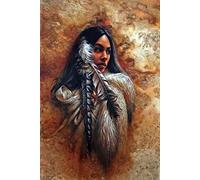 Wingkin Broderie Point De Croix Kits Indien d'origine 11CT Avancée estampillé Point de Croix DIY Débutant Pré-Imprimé Toile Broderie Nouvel An Cadeaux (40x50 cm)