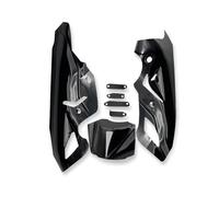 Winglet Aileron Kit Protection Panneau Carénage Moteur ABS pour Moto pour MT07 pour MT-07 FZ07 2014-2017 Spoilers Moto(Glossy Black)