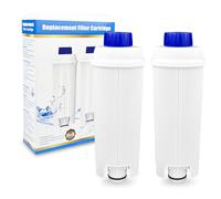 WinGluge 2 Pièces Filtres à Eau, Compatible avec Machine à Café DeLonghi DLSC002, ECAM, ETAM, EC680, EC800 Series, Filtre à café, Detartrant Water Filter, pour Adoucir l'eau et Réduire le Calcaire