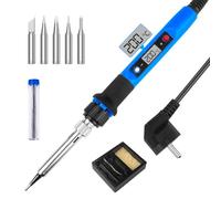 WinGluge Fer à Souder Etain de Précision, Kit de Soudure 80W Temperature Réglable 180-480°C Visible, 5 Pointes de Rechange et Support Pour Fer à Souder pour Réparation Soudage Brasage Quotidiens