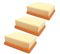 WinGluge Lot de 3 Filtre Remplacement, Filtres Plissés Plats, Kit d'accessoires de Filtres Hepa, Filtres Plissé Plat Aspirateur Rechange compatibles avec Les Karcher Aspirateurs WD5 WD4 MV4 MV5