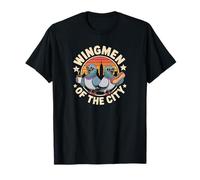 Wingmen Of The City Funny Pigeons, motif rétro de coucher de soleil T-Shirt