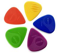 WiNGO Lot de 5 Médiators Grip Antidérapants Pour Guitare et Basse, Multi | Texture Estampée, 5 Épaisseurs(0,73, 0,88, 1,0, 1,25, 1,5 mm), Accessoires Guitare Électrique et Acoustique