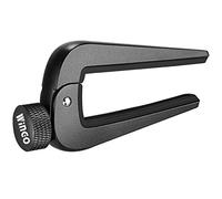 WiNGO Universel Capodastre Guitare Classique Electrique et Acoustique, Noir | Réglage Précis de la Tension, Pads en Silicone Plat et Courbé, 6 et 12 Cordes