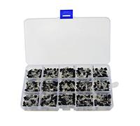 WINGONEER 600PCS 15Values 40-160V 50-600mA Ensemble assortiment de transistor de puissance NPN PNP Assortiment 2N2222-S9018 Triode + Boîte en plastique