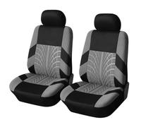 WINGOT Auto Ensembles Housses Siège pour Nissan Patrol GR Y61 2004-2007 2008 2009 2010 2011 2012 2013, Motif des pneus, Respirant Imperméable Protections Accessoires,Grey-Two Seats