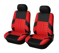 WINGOT Auto Ensembles Housses Siège pour Renault Kangoo II 2007-2021, Motif des pneus, Respirant Imperméable Protections Accessoires,Red-Two Seats