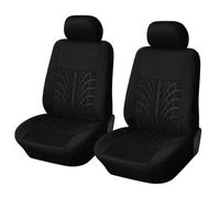 WINGOT Auto Ensembles Housses Siège pour Renault Kangoo II 2007-2021, Motif des pneus, Respirant Imperméable Protections Accessoires,Black-Two Seats