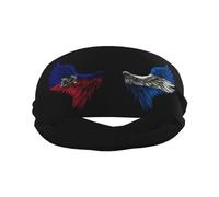 Wings Bandeau de sport avec drapeau d'Haïti et du Nicaragua pour homme et femme, bandeau d'entraînement évacuant l'humidité, bandeau anti-transpiration pour la course, le cyclisme, le football, le yog