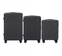 Wings COOT Lot de 3 valises rigides avec 4 roulettes 360°, valise cabine et grande valise de voyage, ABS +