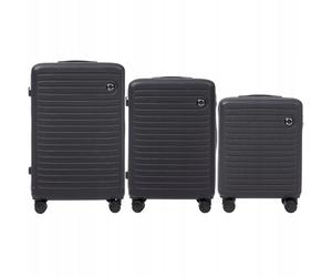 Wings COOT Lot de 3 valises rigides avec 4 roulettes 360°, valise cabine et grande valise de voyage, ABS +